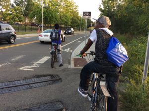 Young riders on New Street