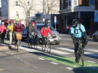 People biking in a group