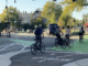 Cyclists in Inman Square