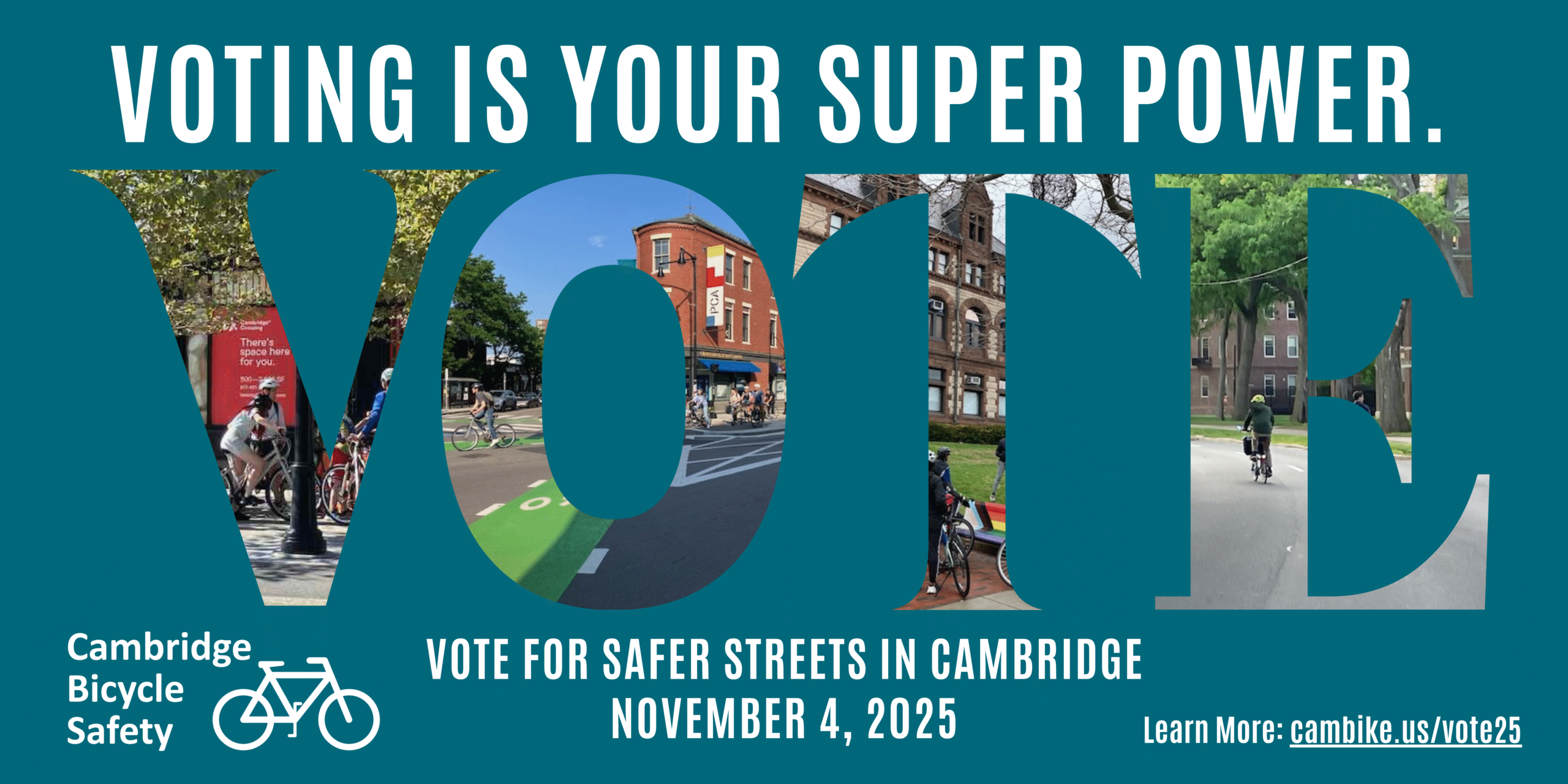 Image that says VOTE, voting is your super power, Nov. 4